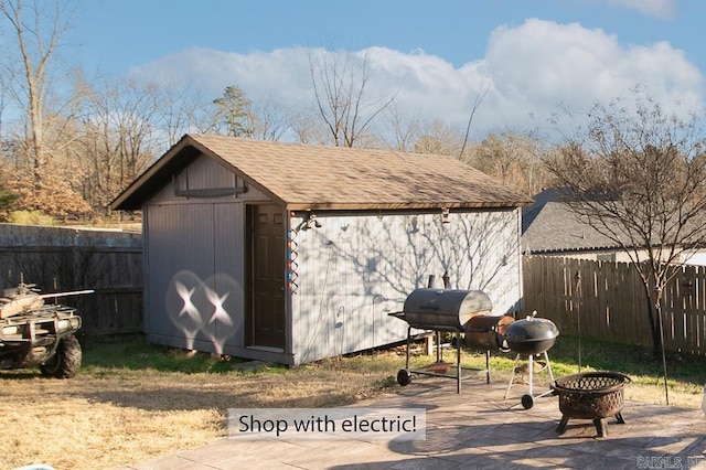 view of outbuilding