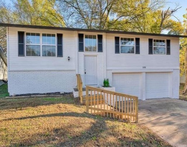 raised ranch with a garage