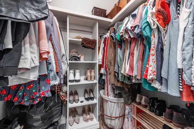 view of walk in closet