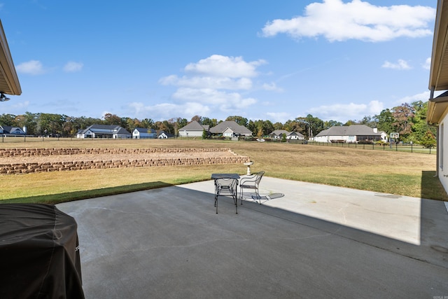 view of patio with area for grilling