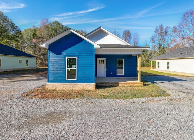 view of front of property with a porch