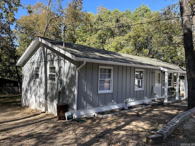 exterior space featuring covered porch