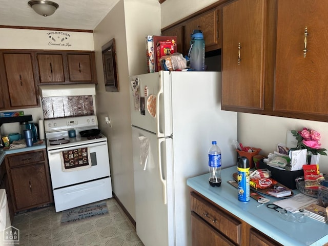 kitchen with white appliances