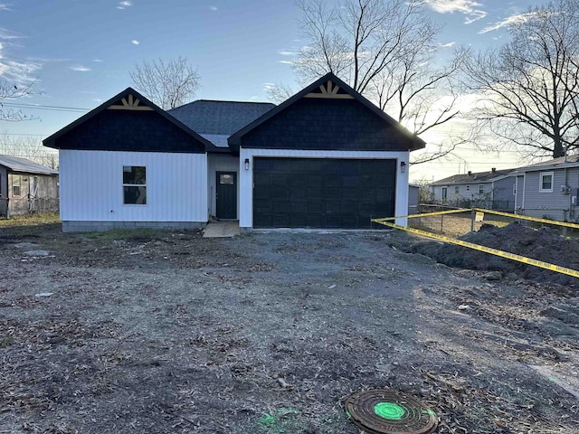 view of front of home featuring a garage