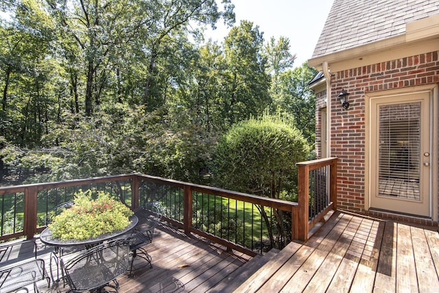 view of wooden terrace