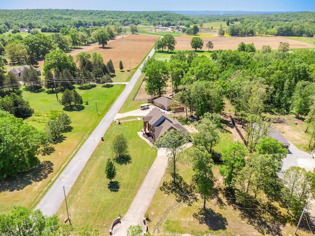 drone / aerial view featuring a rural view