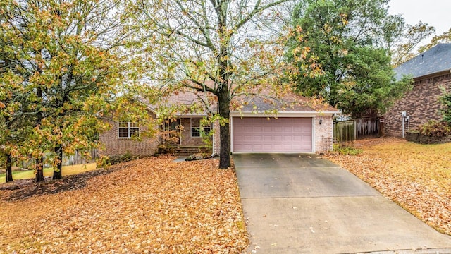 view of front facade with a garage