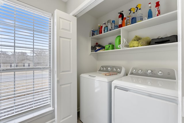 laundry area with washer and clothes dryer