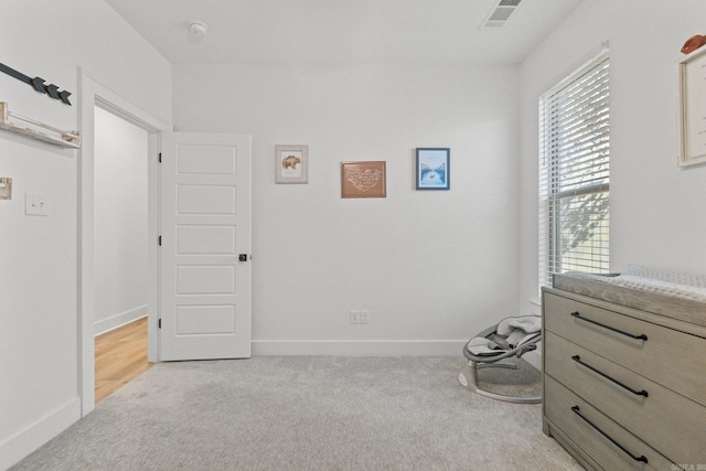 view of carpeted bedroom