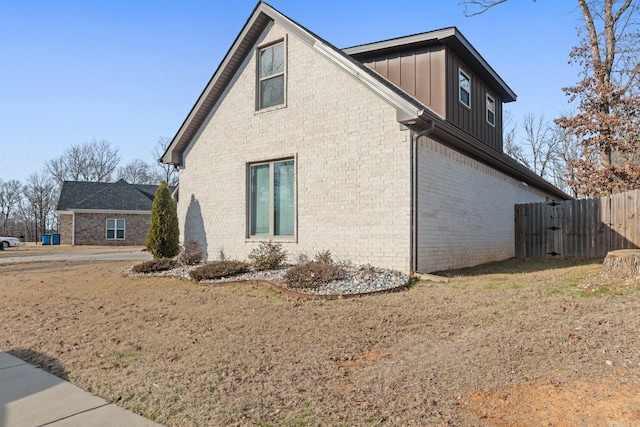 view of property exterior with a garage