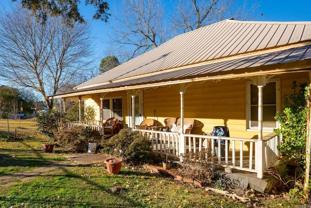 exterior space with a porch