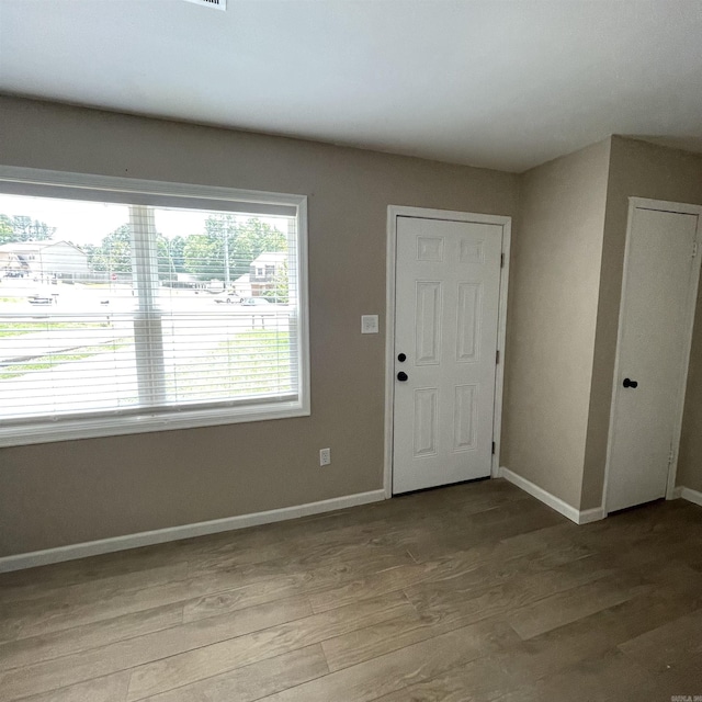 entrance foyer featuring light hardwood / wood-style flooring