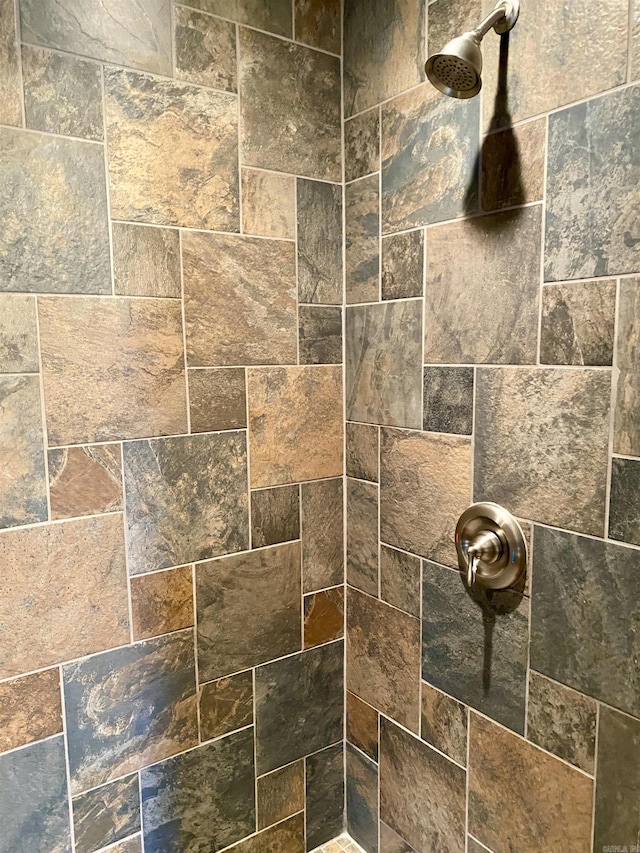 room details with a tile shower