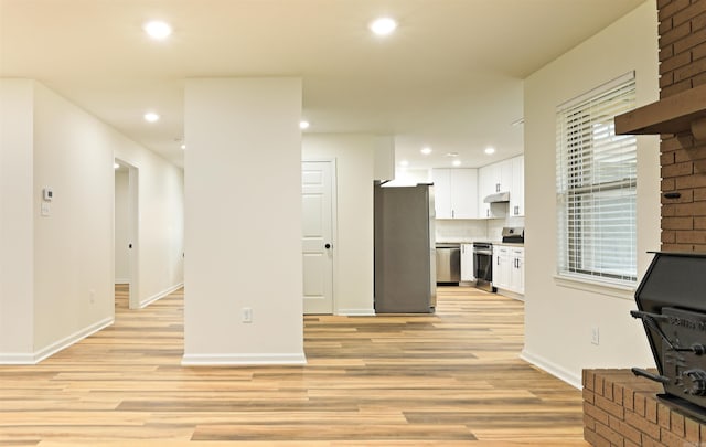 living room featuring light hardwood / wood-style floors