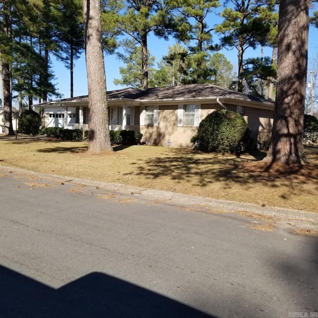 view of single story home