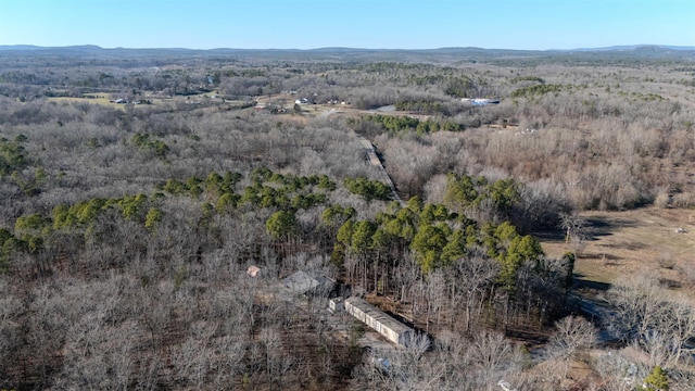 bird's eye view with a mountain view