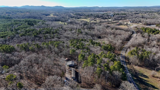 aerial view featuring a mountain view