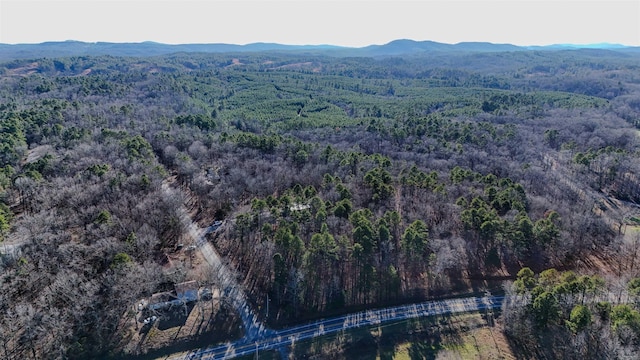 aerial view with a mountain view