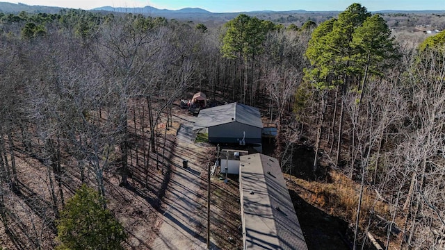 bird's eye view with a mountain view