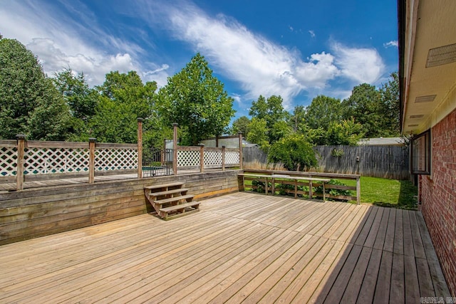 view of wooden terrace