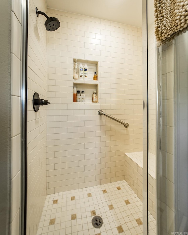 bathroom with walk in shower