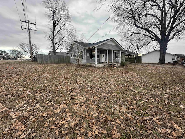 exterior space with a porch