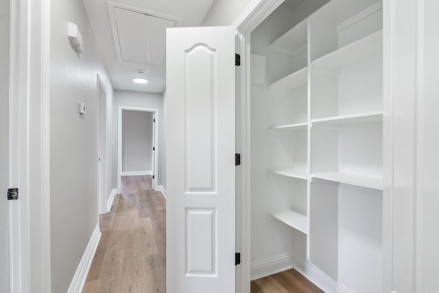 hallway featuring light hardwood / wood-style floors