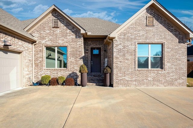 view of front of home featuring a garage