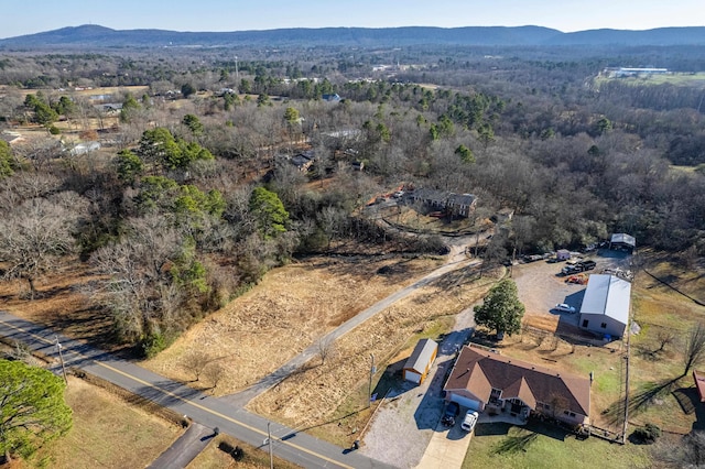 bird's eye view featuring a mountain view