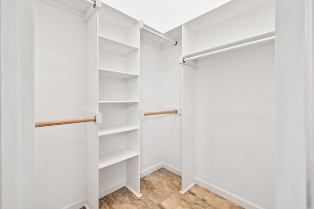 view of walk in closet