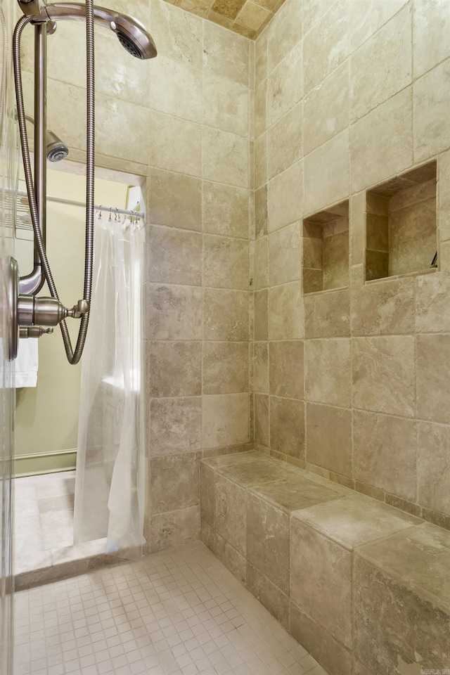 bathroom with walk in shower