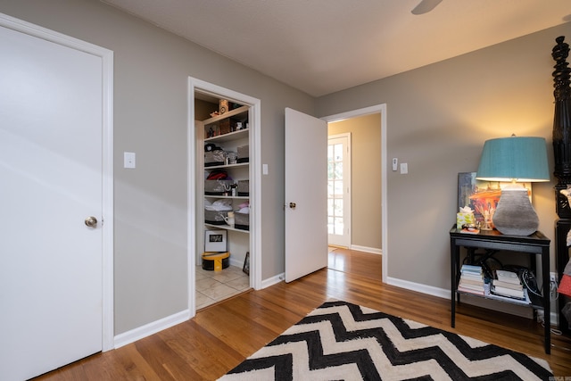 interior space featuring hardwood / wood-style flooring