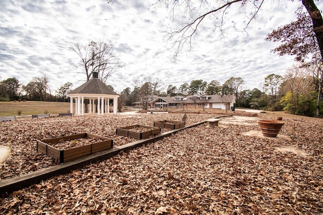 view of yard with a gazebo