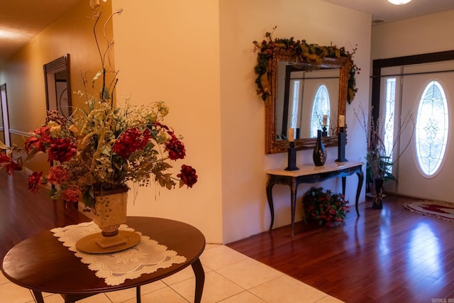 view of tiled entrance foyer