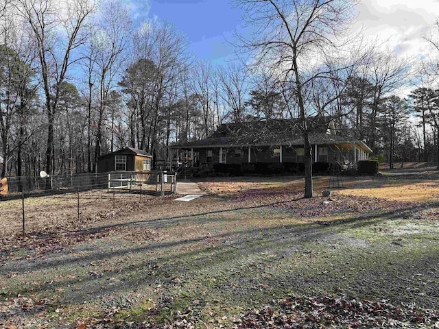 exterior space with a front lawn