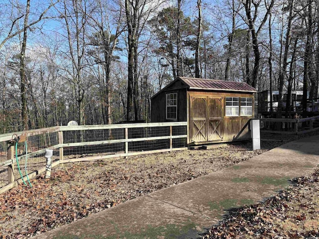 view of outdoor structure