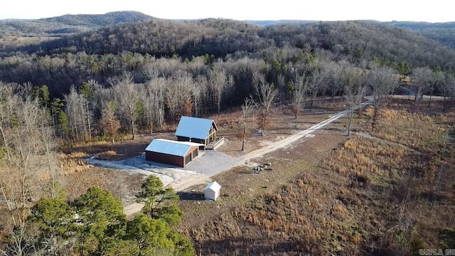 aerial view with a rural view