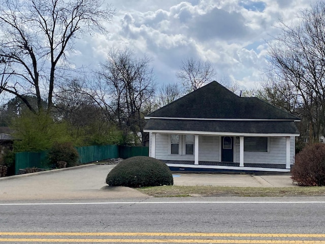 exterior space with a porch