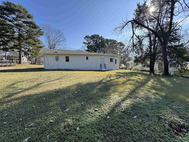 exterior space with a lawn