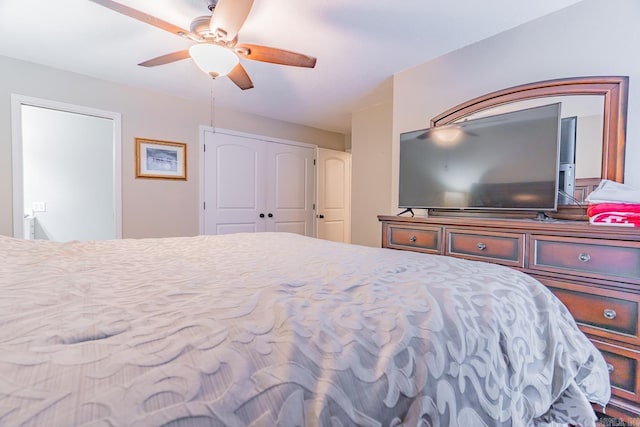 bedroom with ceiling fan