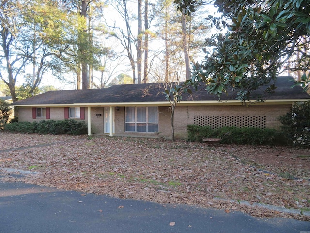 view of single story home