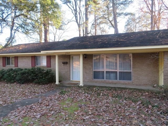 view of single story home