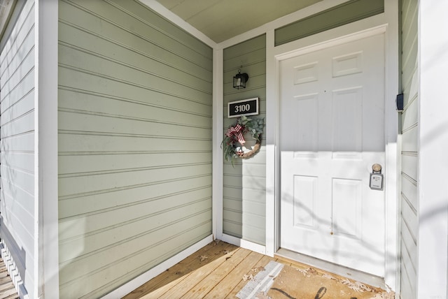 view of doorway to property