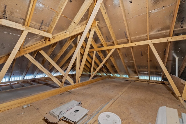 view of attic