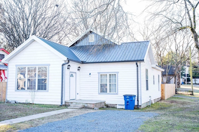 view of front of home