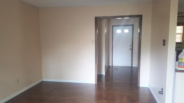 interior space featuring dark wood-type flooring