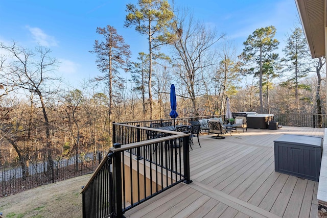 deck featuring an outdoor hangout area