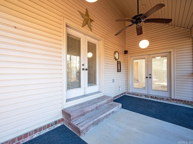 entrance to property with french doors