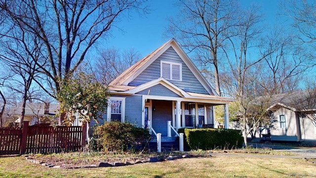 bungalow featuring covered porch