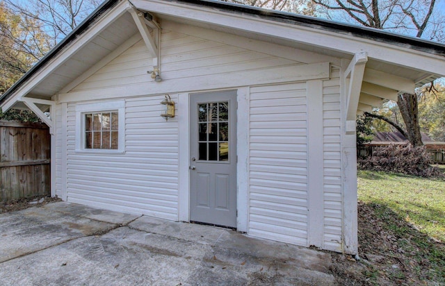 doorway to property featuring a patio area